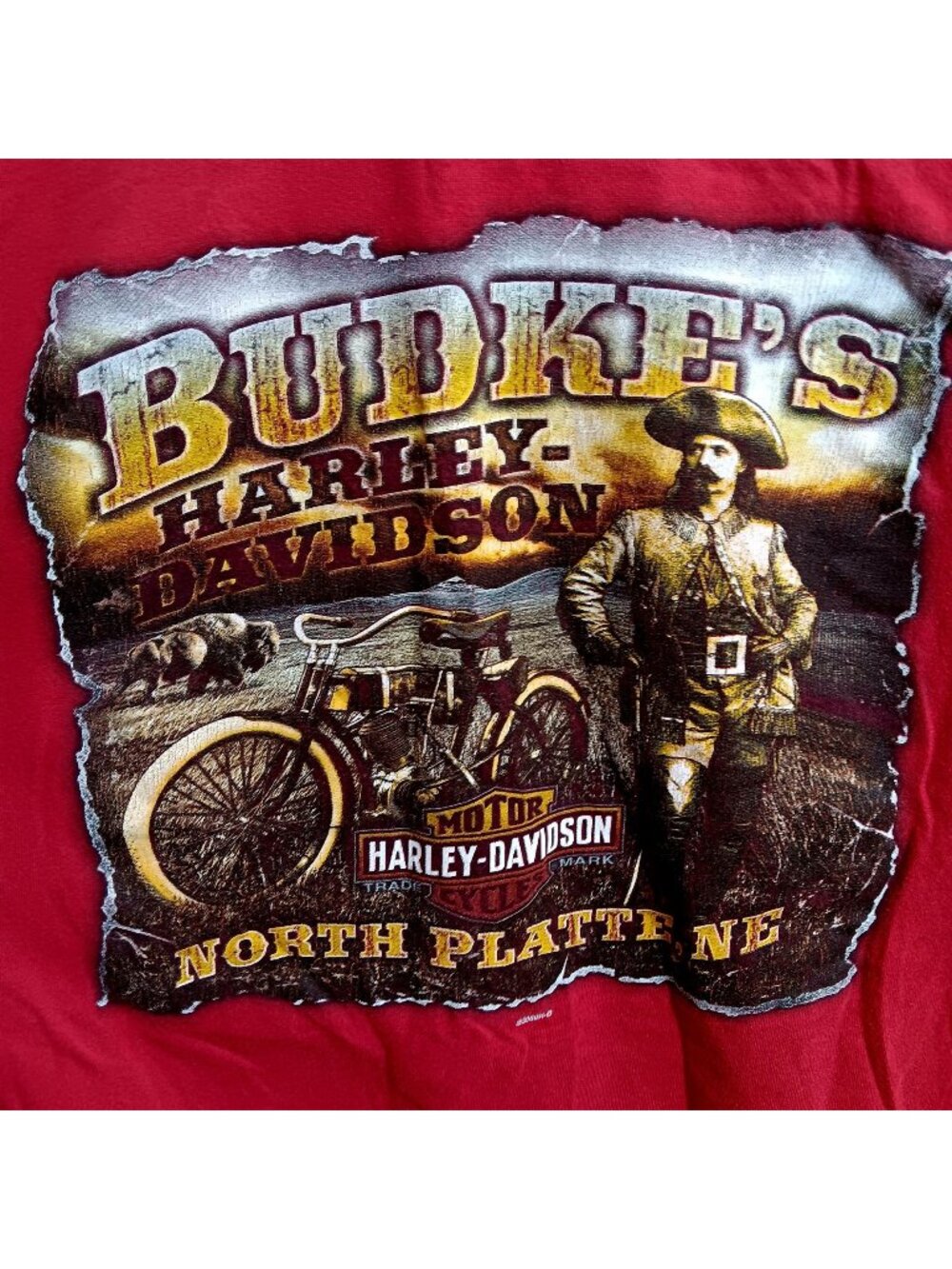 T-Shirt XL Harley-Davidson Budkes North Platte Red Graphic 100% Cotton 2006